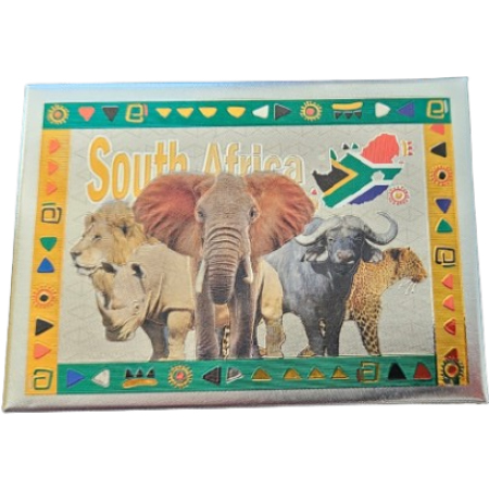 Fridge Magnet Foil Big 5 South Africa Flag