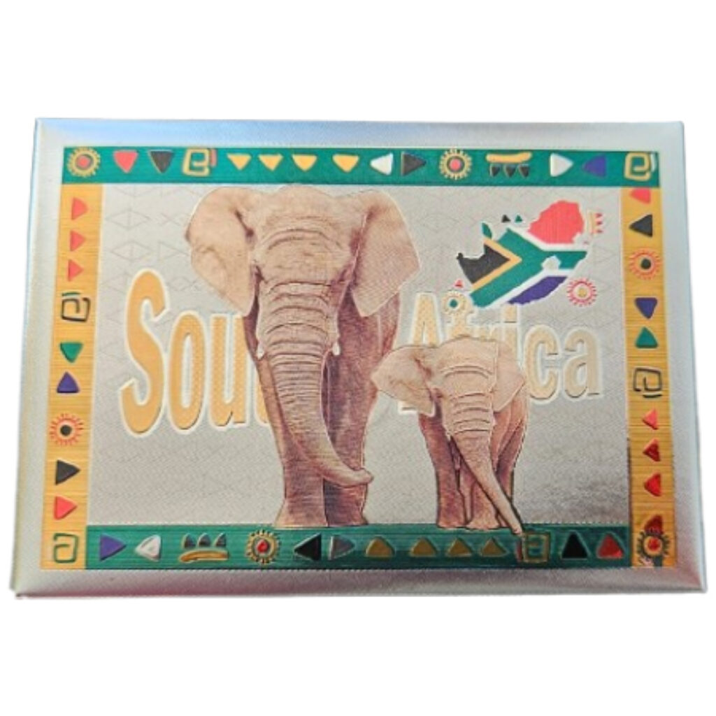 South Africa Foil Elephant Calf fridge magnet product image