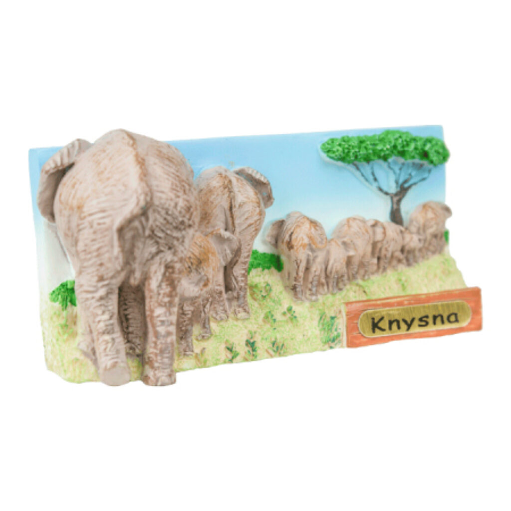 South Africa Hand Painted Elephant Herd fridge magnet product image