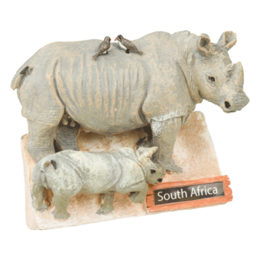 South Africa Hand Painted Rhino Calf fridge magnet product image