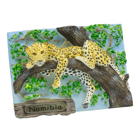 Magnet Leopard In Tree South Africa Flag