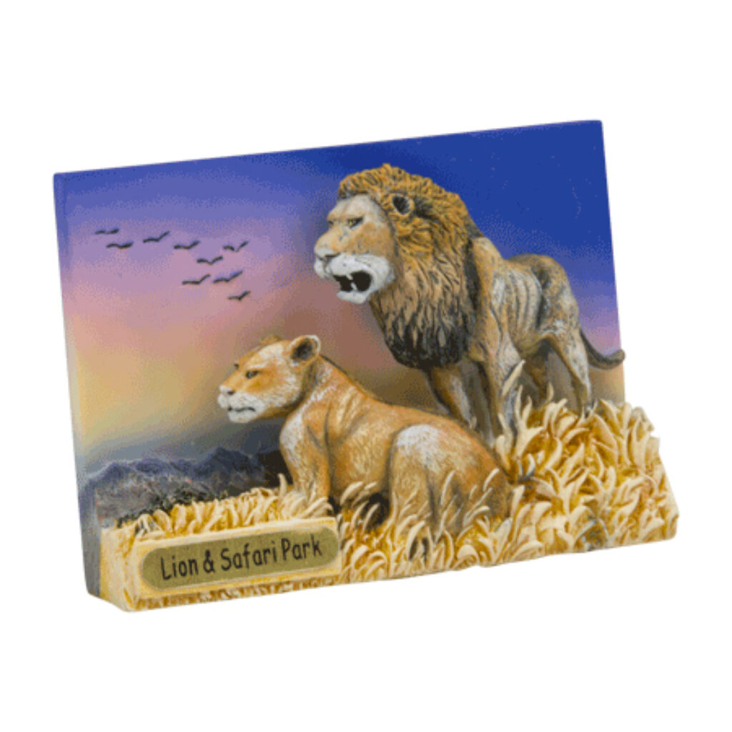 South Africa 2 Lions fridge magnet product image