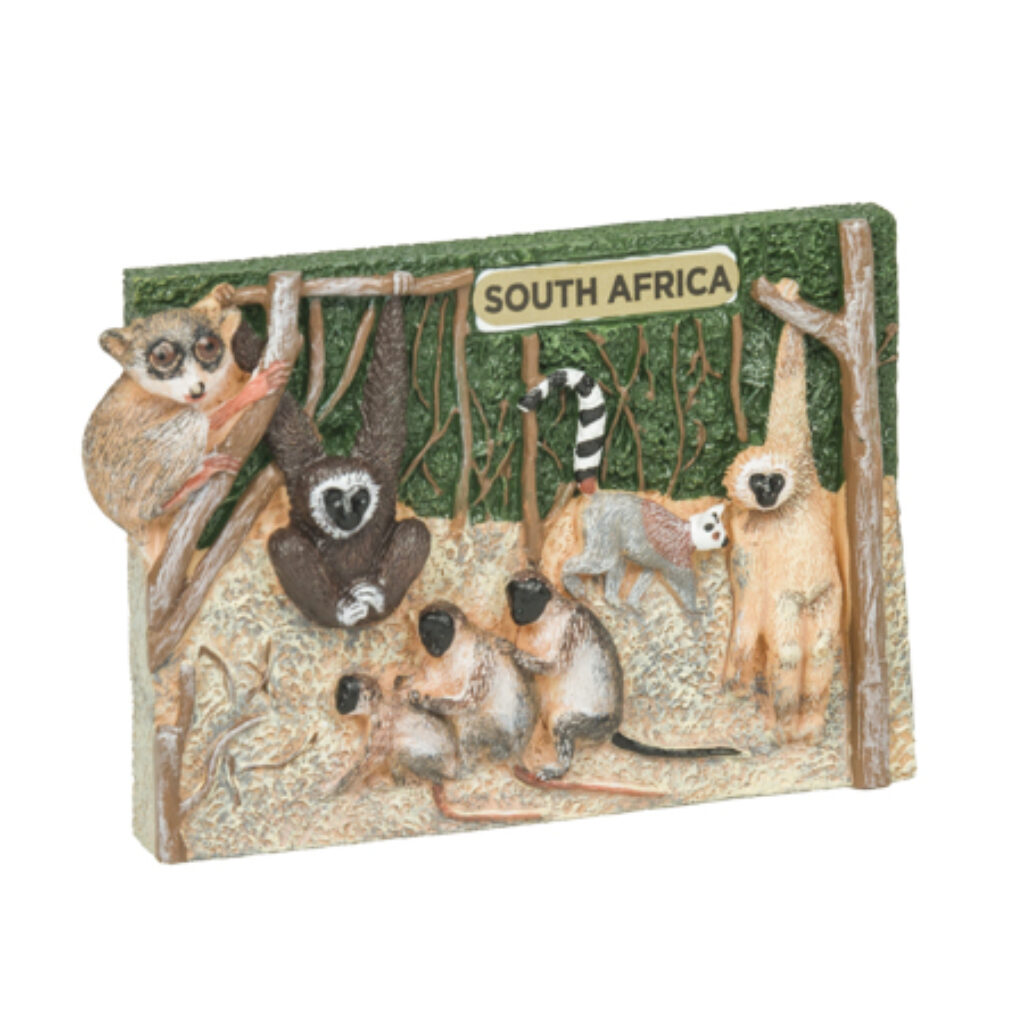 South Africa Hand Painted Primate Fam fridge magnet product image