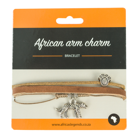 Bracelet Paw Cheetah Brown South Africa Flag