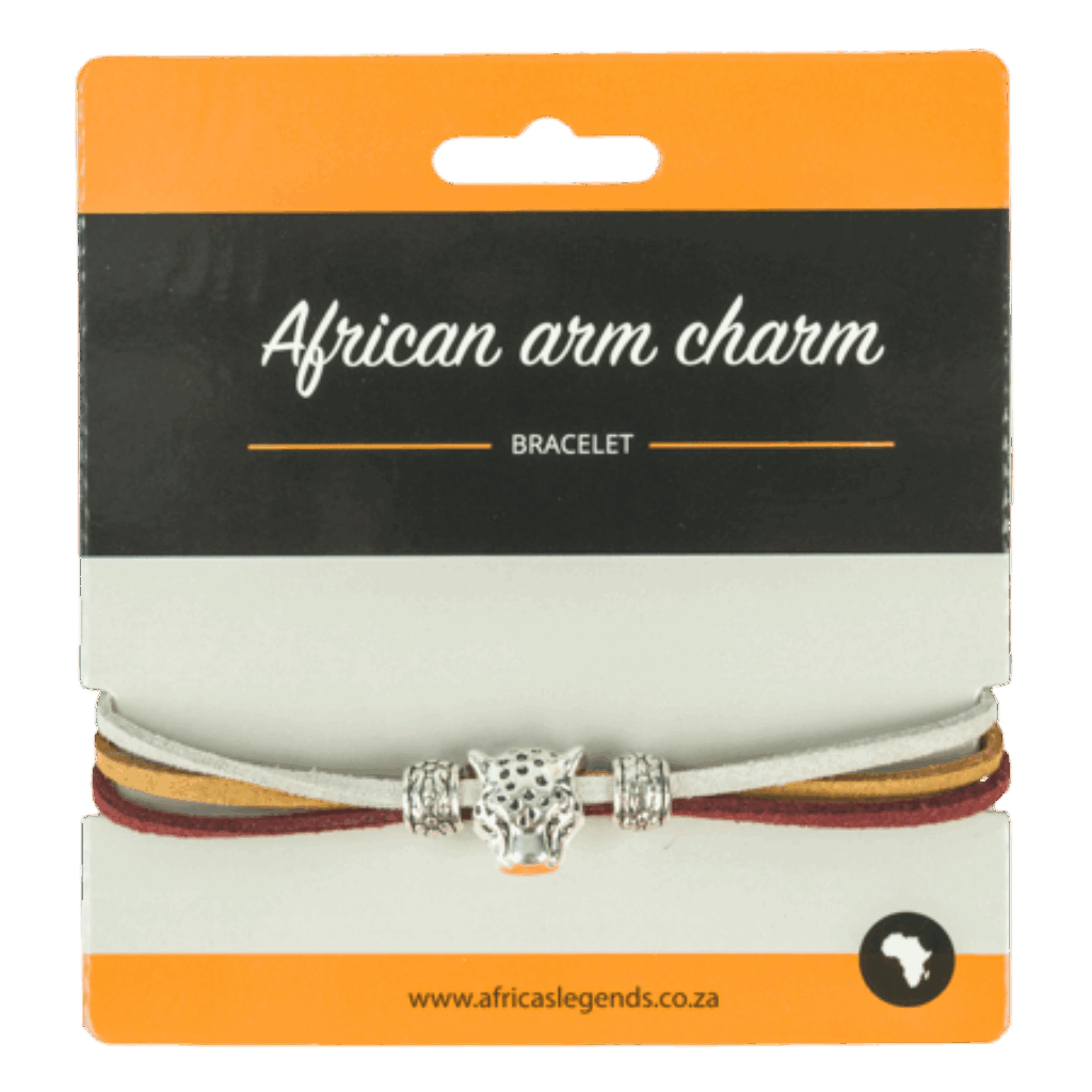 South Africa Suede Cheetah Red bracelet product image