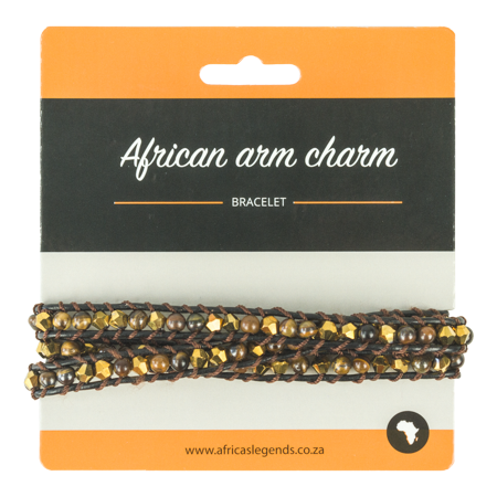 Bracelet Wrap Magnetic Brown South Africa Flag