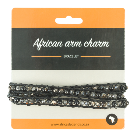 Bracelet Wrap Magnetic Black South Africa Flag