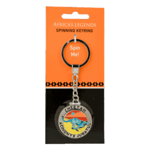 Key Ring South Africa Flag Fidget Spinner Cheetah Blue