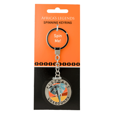 Key Ring South Africa Flag Fidget Spinner Ele Grey Blue