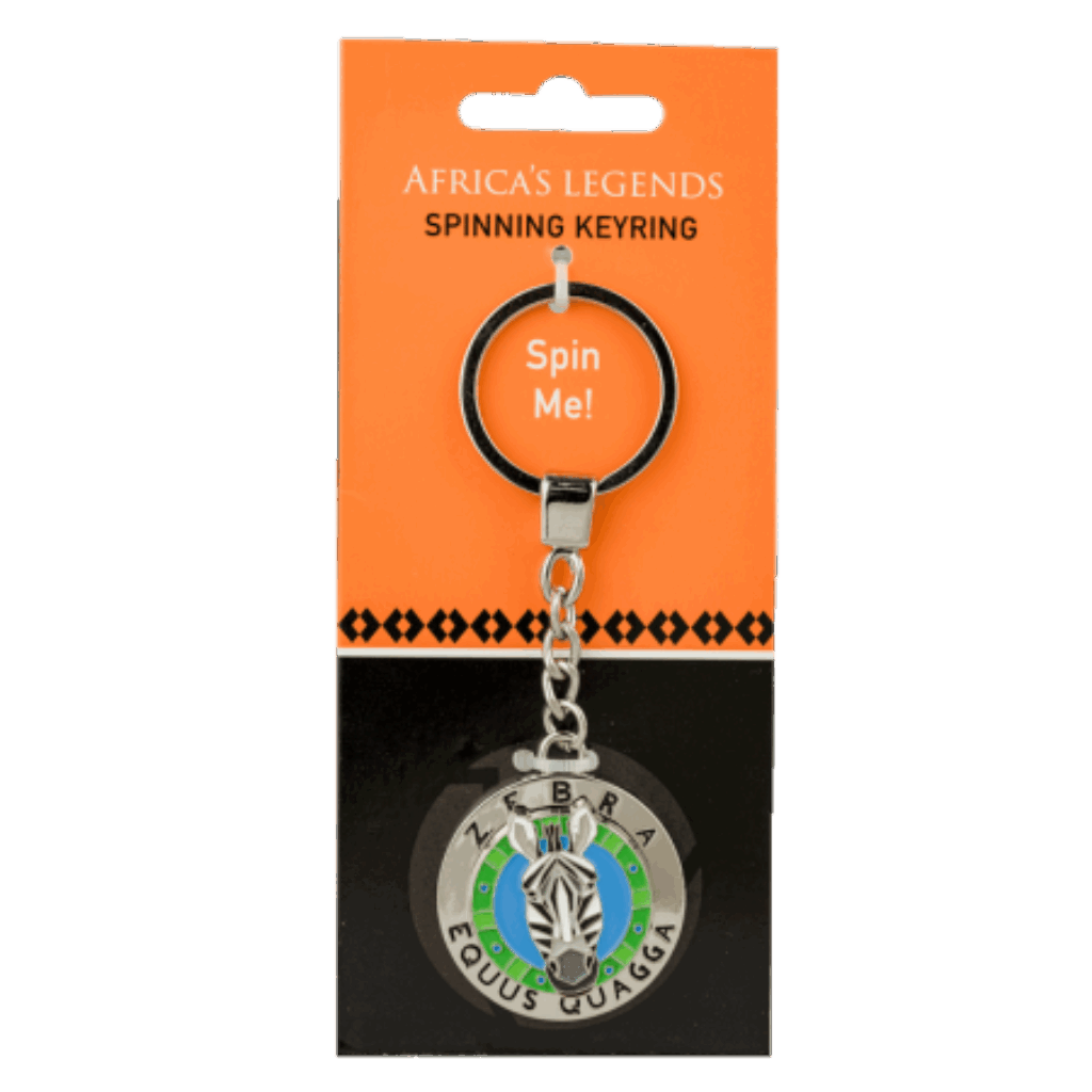 South Africa Fidget Spinner Zebra Blue keyring product image