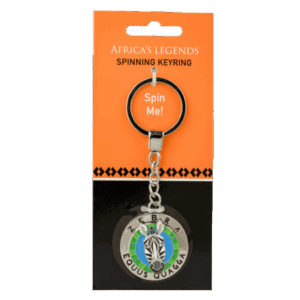 Key Ring South Africa Flag Fidget Spinner Zebra Blue