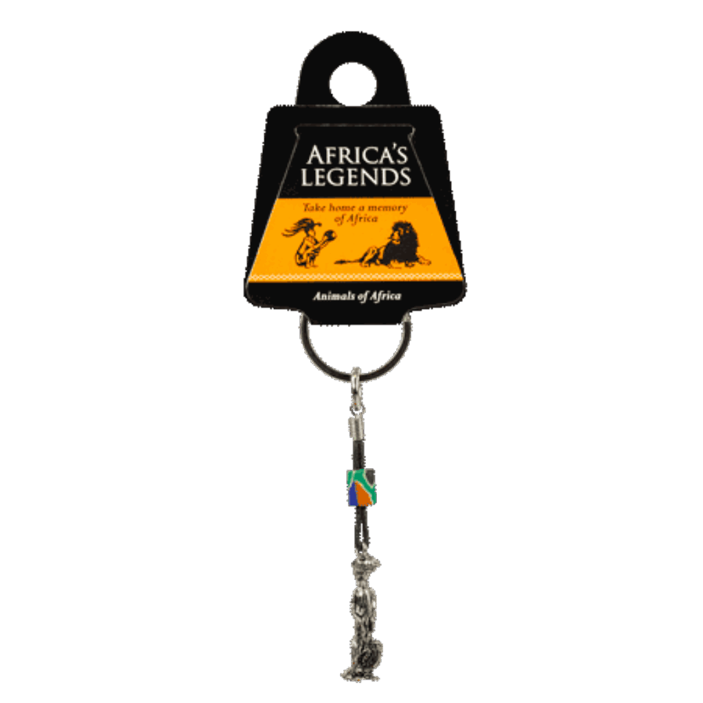 South Africa Meerkat Fimo Silver keyring product image