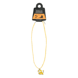 Necklace Lion Pendant Yellow South Africa Flag