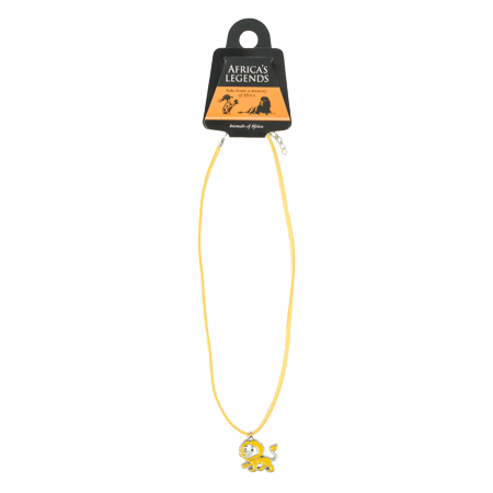 Necklace Lion Pendant Yellow South Africa Flag