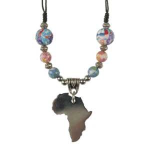 Necklace Map Africa Multi South Africa Flag