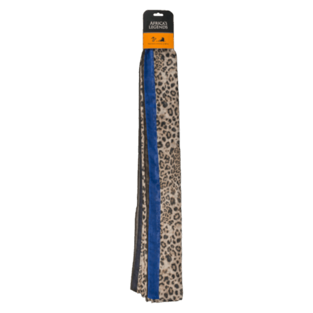 South Africa Cheetah Blue Brown scarf product image