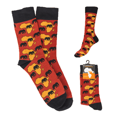 Sock Ele Africa Map South Africa Flag