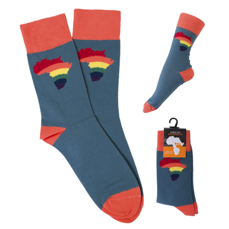 Sock Rainbow Africa South Africa Flag