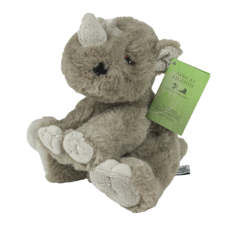Eco Baby Rhino 20Cm South Africa Flag