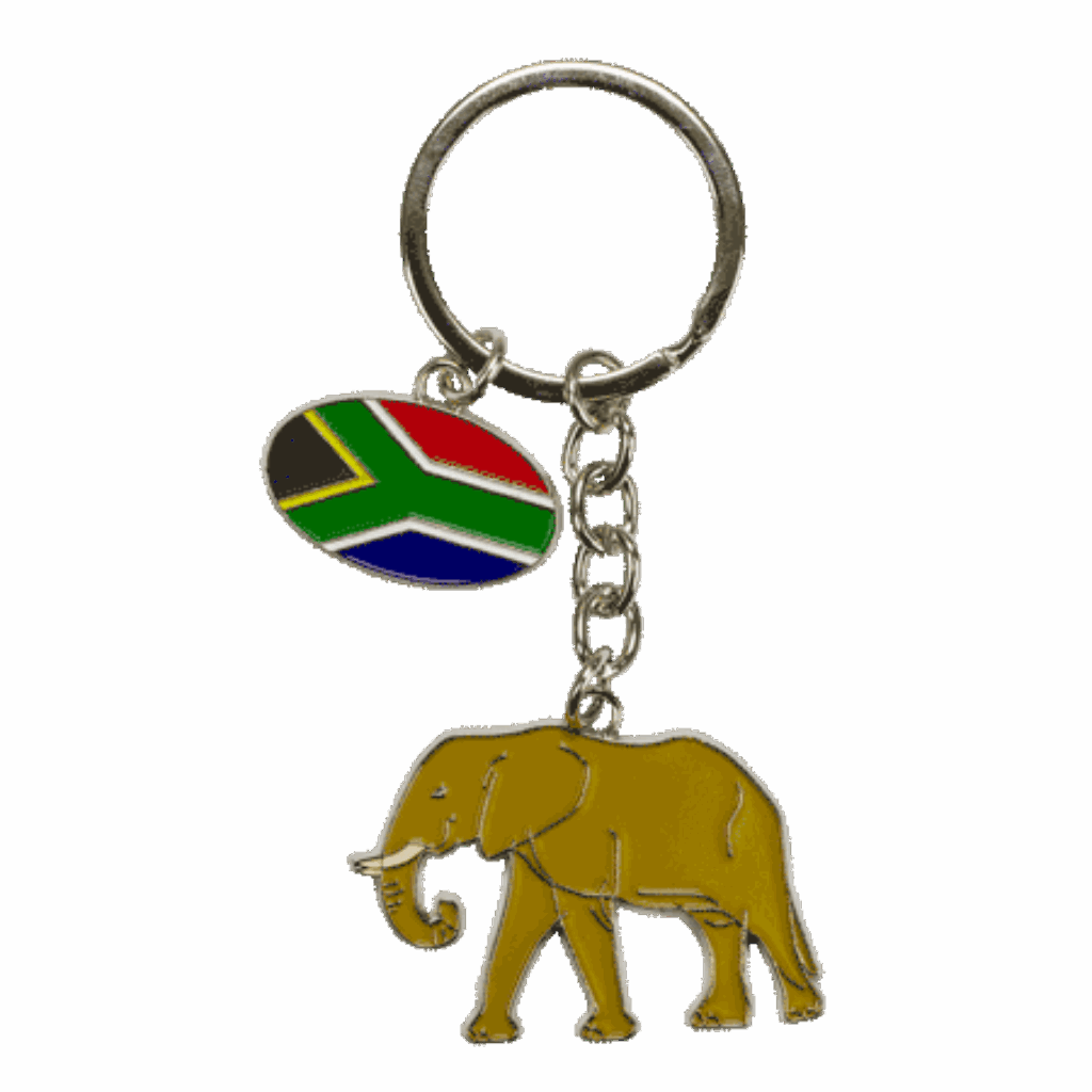 South Africa Elephant Flag One Charm Brown keyring product image