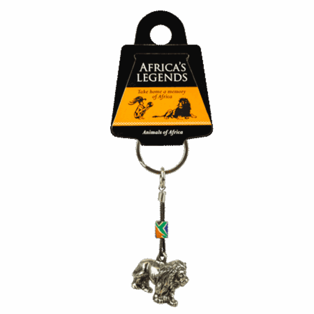 South Africa Lion Fimo Silver keyring product image