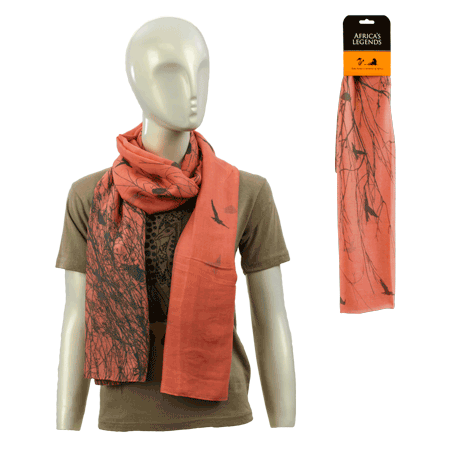 Scarf Birds Small Pink South Africa Flag