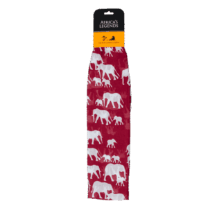 Scarf Elephant Small Red South Africa Flag