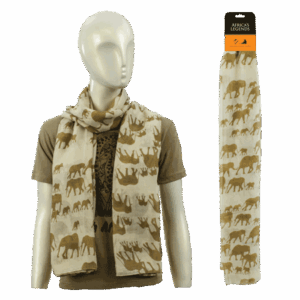 Scarf Elephant Large Cream South Africa Flag