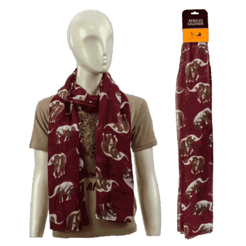 South Africa Elephant Red Large scarf product image