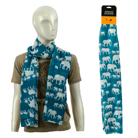 Scarf Elephant Teal Large South Africa Flag