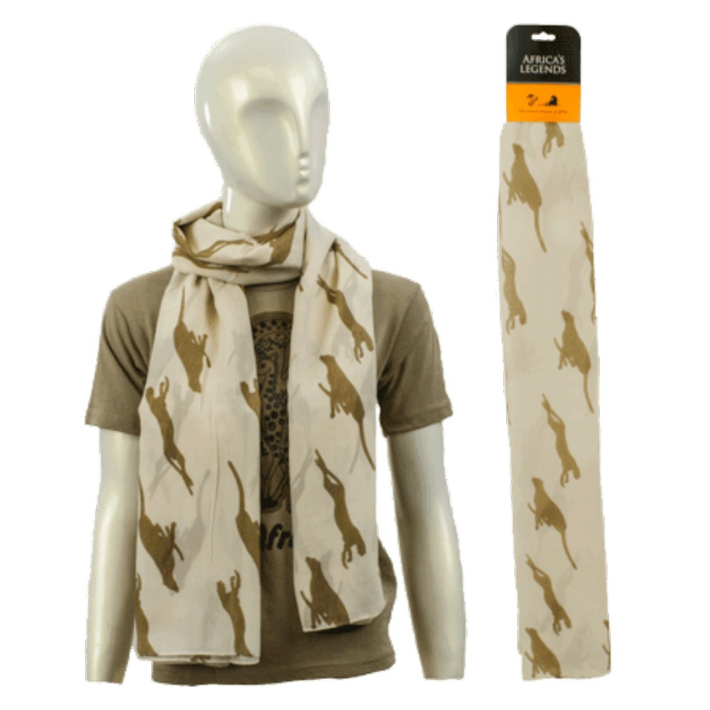 South Africa Cheetah Cream Large scarf product image