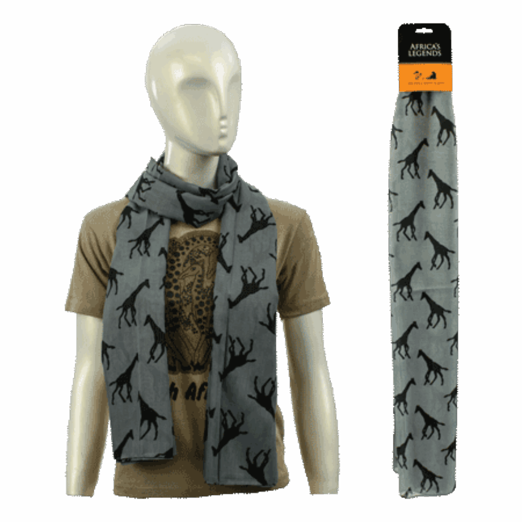 South Africa Giraffe Grey Large scarf product image