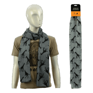 Scarf Giraffe Grey Large South Africa Flag