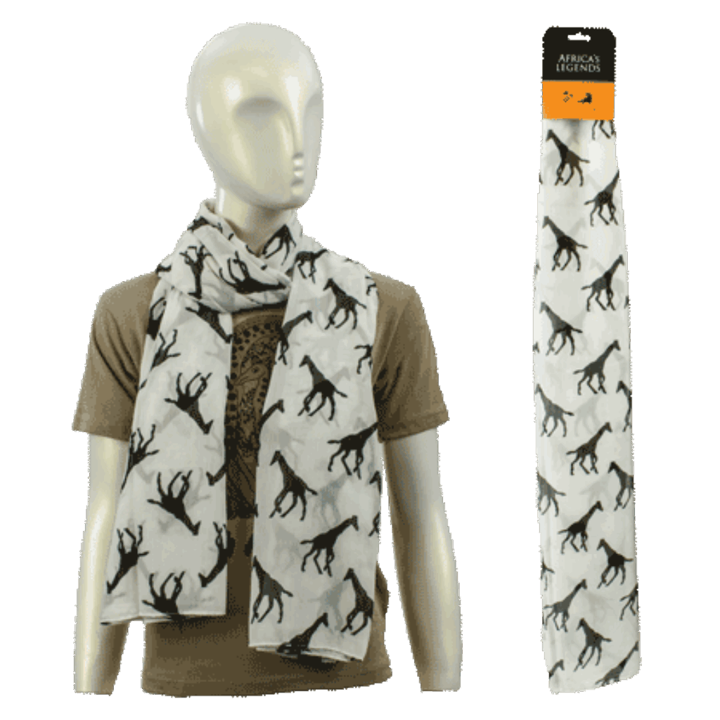 South Africa Giraffe White Large scarf product image