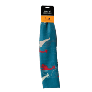 Scarf Giraffe Small Multi  Blue South Africa Flag