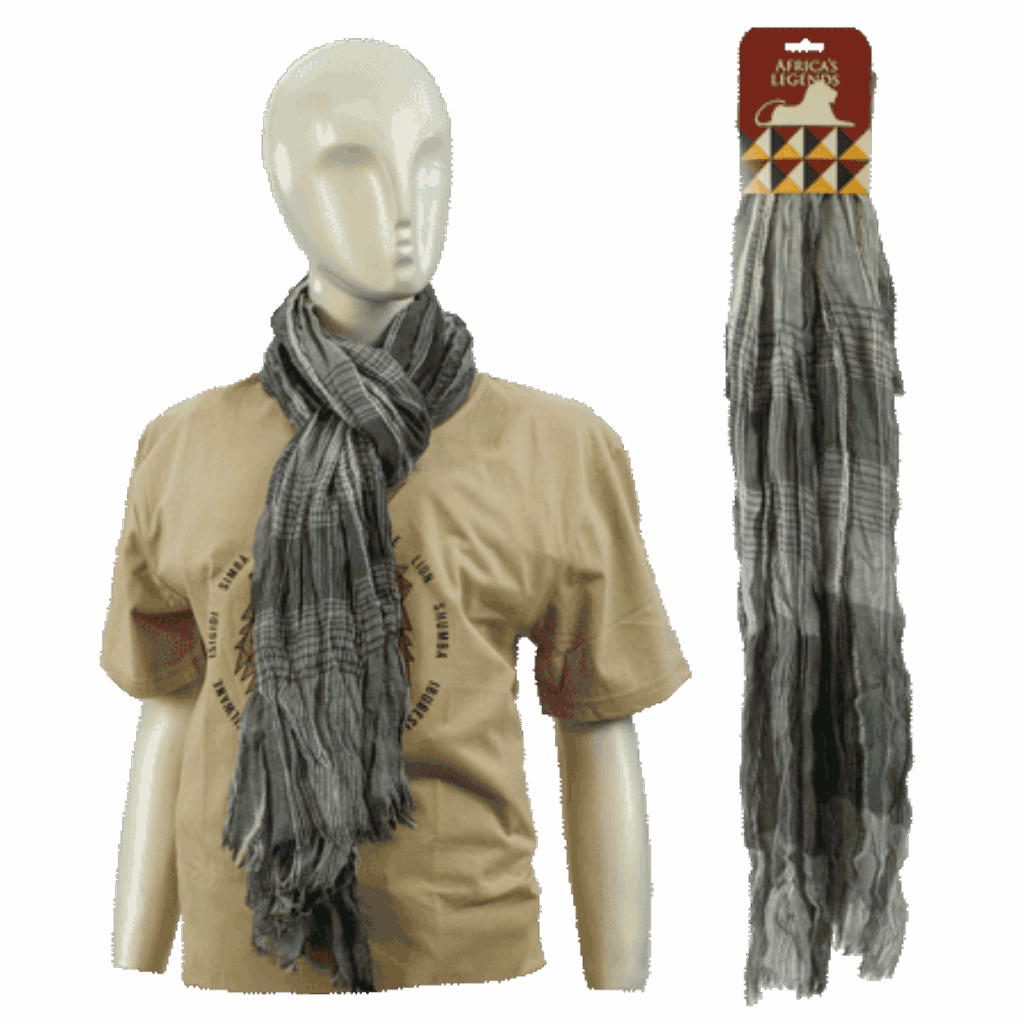 South Africa Check Black Grey scarf product image