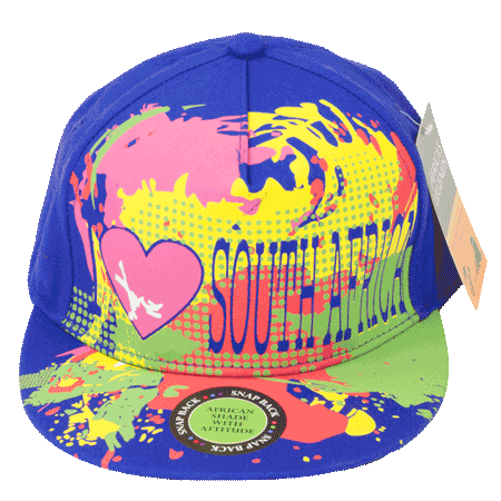 Cap South Africa Flag Paint Bluee