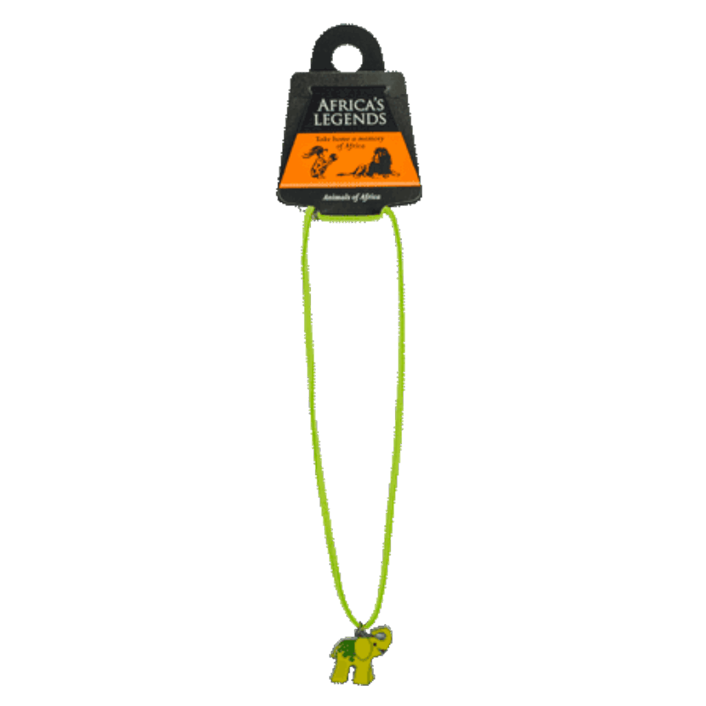 South Africa Elephant Pendant Green necklace product image