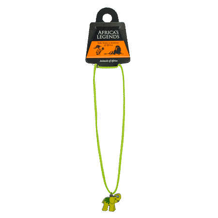 Necklace Elephant Pendant Green South Africa Flag