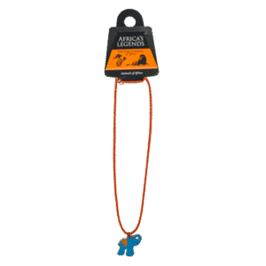 Necklace Elephant Pendant Blue South Africa Flag