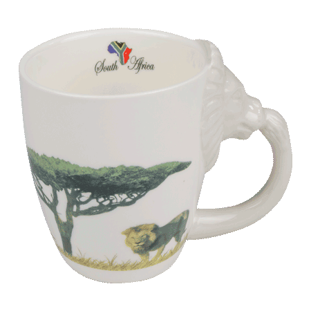 Mug Lion South Africa Flag