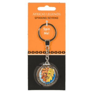 Key Ring South Africa Flag Fidget Spinner Lion Red