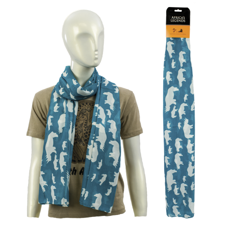 Scarf Rhino Turq Large South Africa Flag